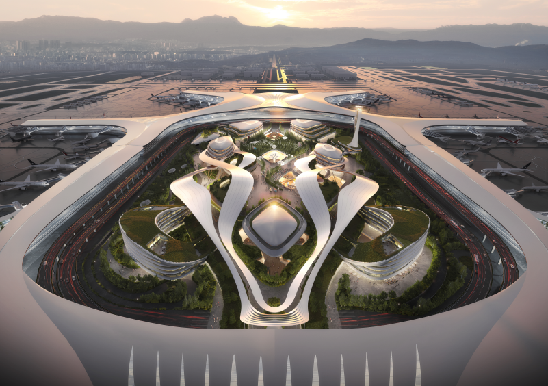 重慶新機(jī)場T1陸側(cè)區(qū)域策劃及概念設(shè)計(jì)方案